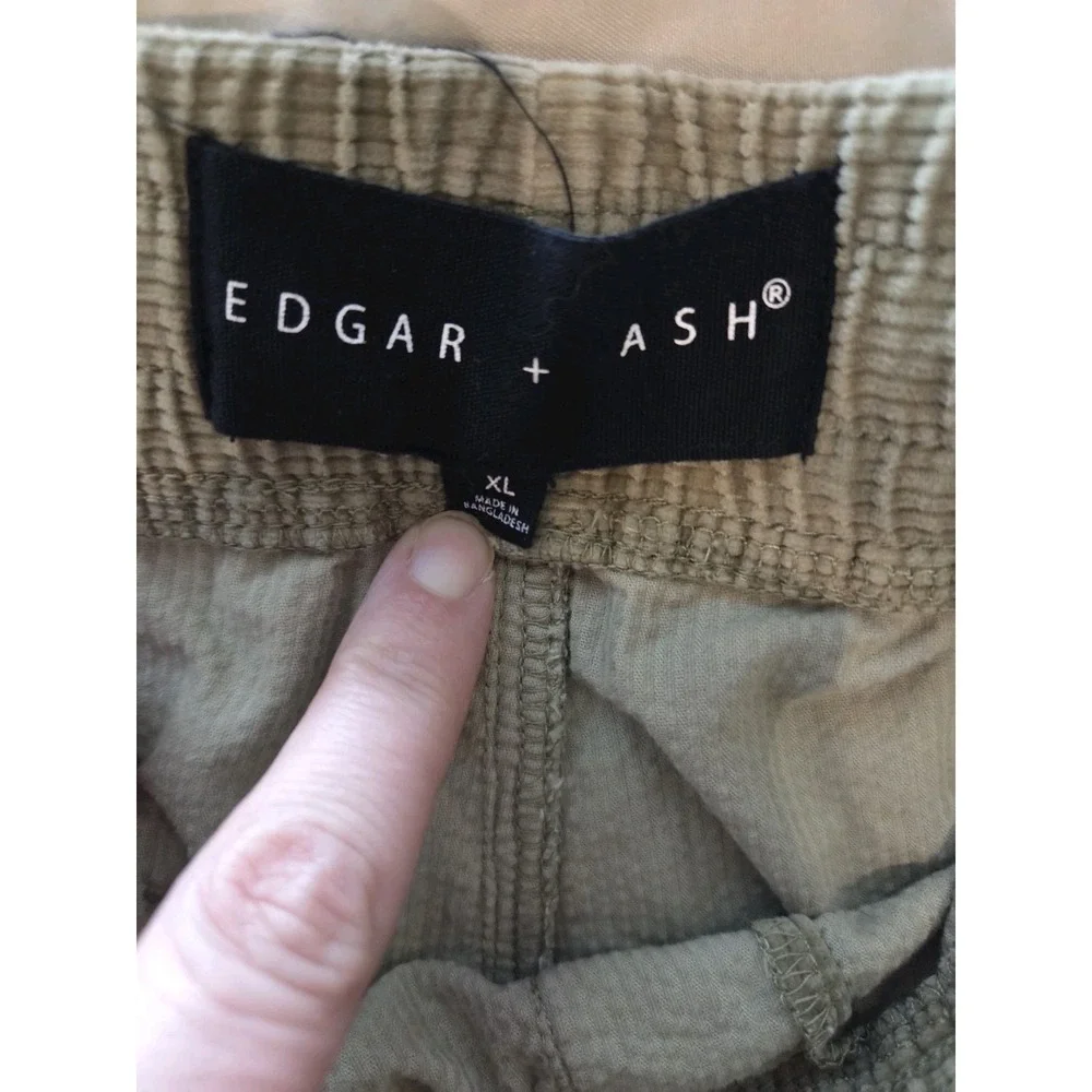 Edgar + Ash Light Green Corduroy Cotton Cargo Shorts Men's XL‎ Pull On